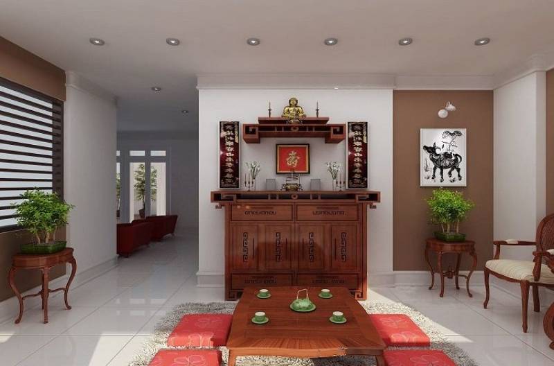 Vị trí phòng thờ cần được lưu ý