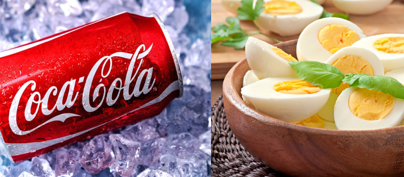 Nhiều người yêu thích ăn trứng gà uống coca