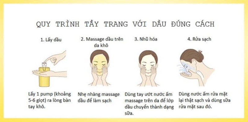 Sử dụng dầu tẩy trang hiệu quả cho da mặt