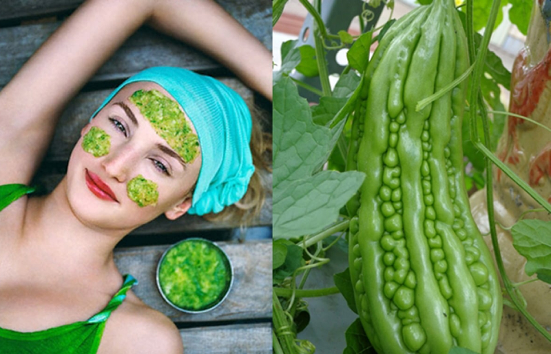 Dưỡng da từ đắp mặt nạ khổ qua