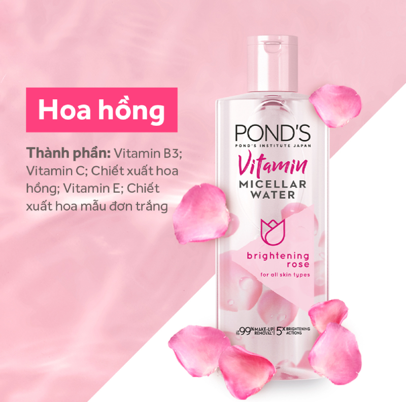Nước tẩy trang hoa hồng Pond’s
