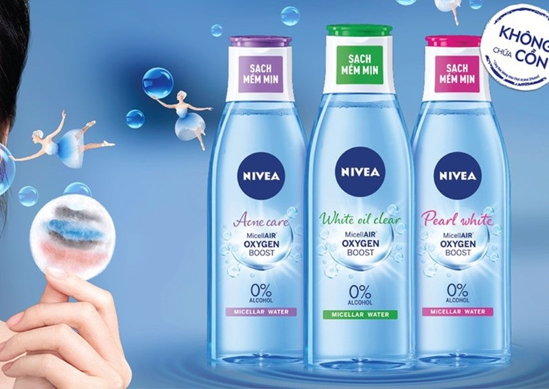 Nước tẩy trang Nivea Pearl White MicellAR Oxygen Boost